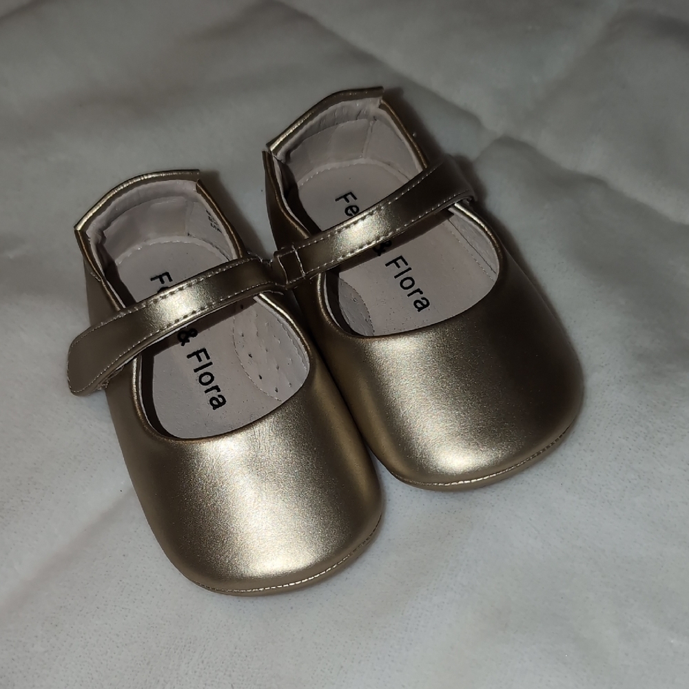 Gold Baby Shoes by